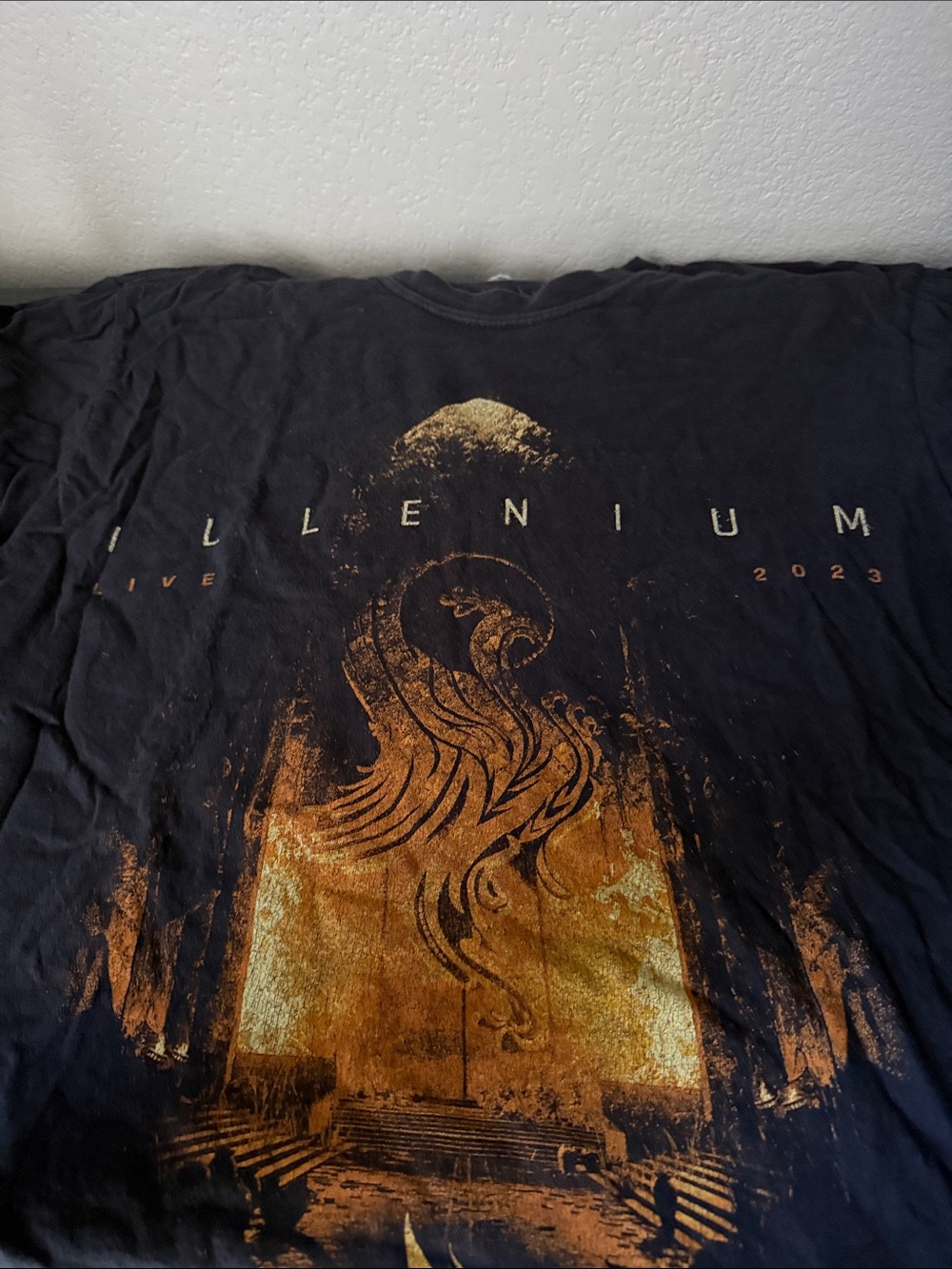 Bravado Black T-Shirt with Gold Graphic ILLENIUM Live 2023)